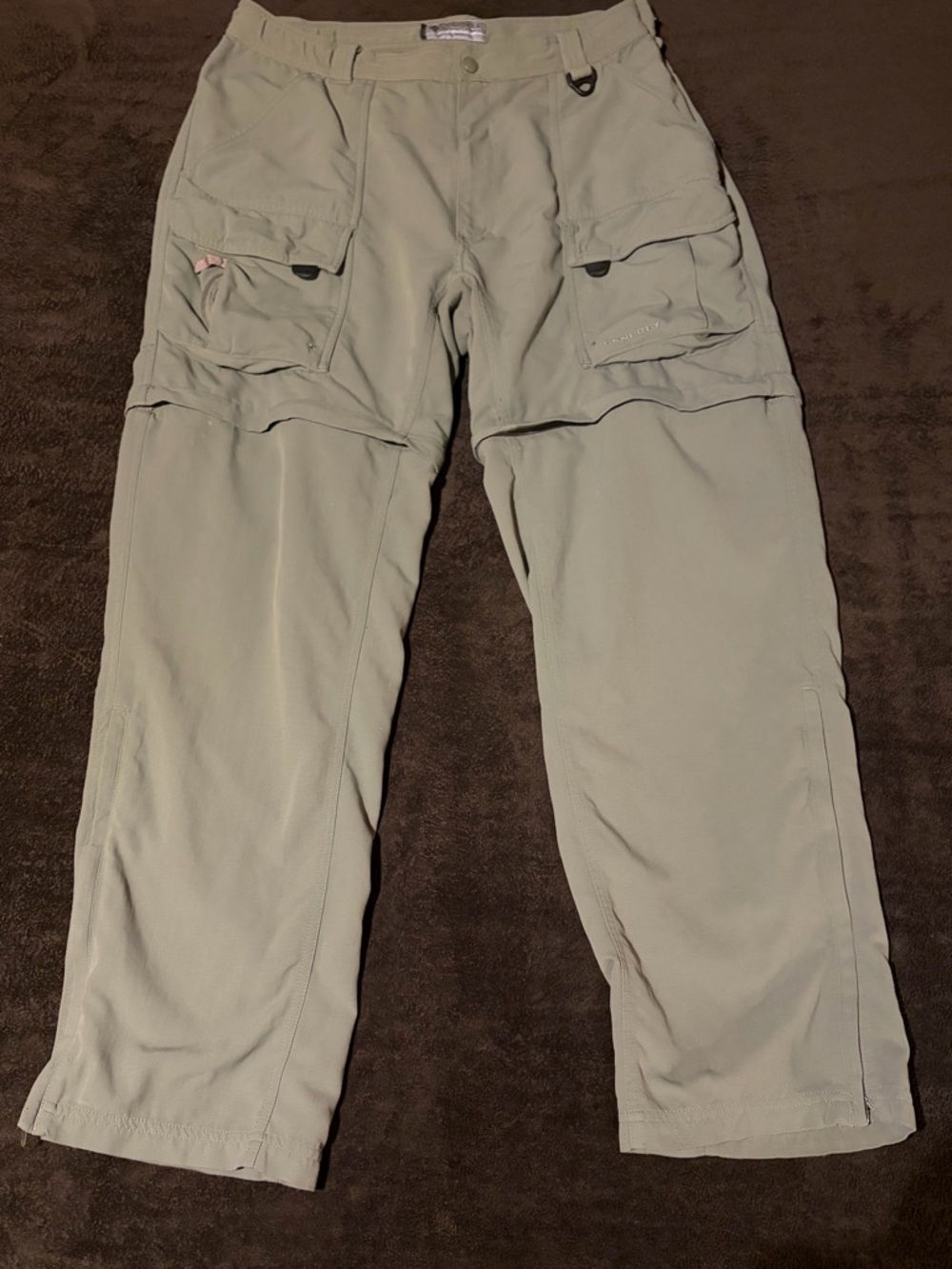 Vintage Columbia Olive Zip-Away Baggy Cargo Pants '03